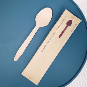 일회용 나무수저 우드스푼 165mm 개별포장 WS-165PK 업소용 2000개