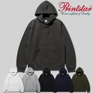 프린트스타 오버핏 기모 후드티 S~4XL (남녀공용,빅사이즈)