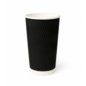 카페 아이스 아메리카노 내열 컵 커피 3중단열종이컵 웨이브 블랙 510ml, 500개입, 1개