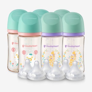 더블하트 PPSU 젖병 디어프렌즈 240ml 트윈팩 트리플세트 (젖병6개+젖꼭지6입)