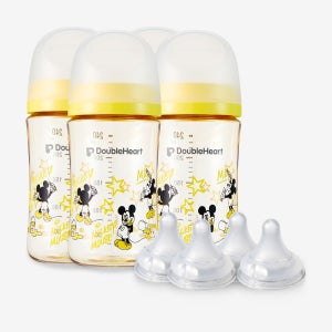 더블하트 PPSU 젖병 디즈니 클래식미키 240ml 트윈팩 더블세트 (젖병4개+젖꼭지4입)