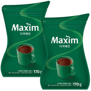 맥심 디카페인 리필 170gx2개