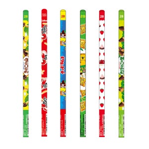 일본 과자 2B 연필 6종 세트 2탄