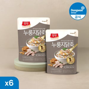 [N배송] 동원 양반 누룽지닭죽 파우치 420g 6개
