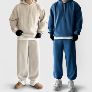 1+1 남자 기모 트레이닝복 셋트 겨울 후리스 커플 세트