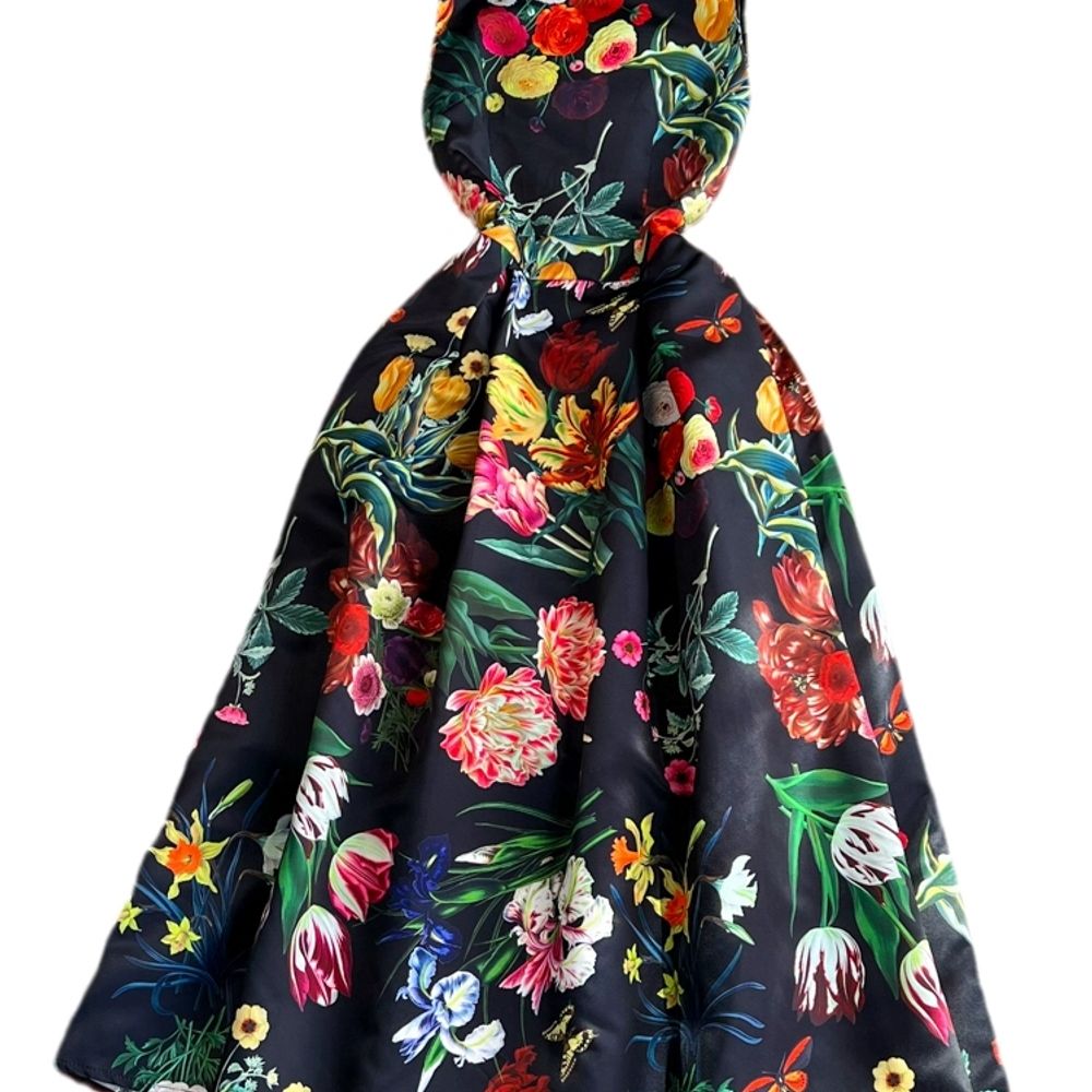 스퀘어넥 원피스쉬폰 휴양지 민소매 바캉스룩 꽃무늬