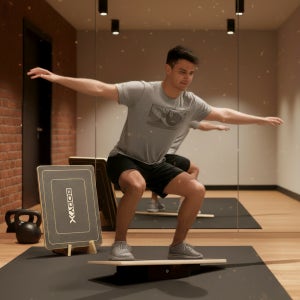 바디엑스 디슬라이드 사각형디자인 정리대포함 스포츠 와이드형 우드 밸런스보드