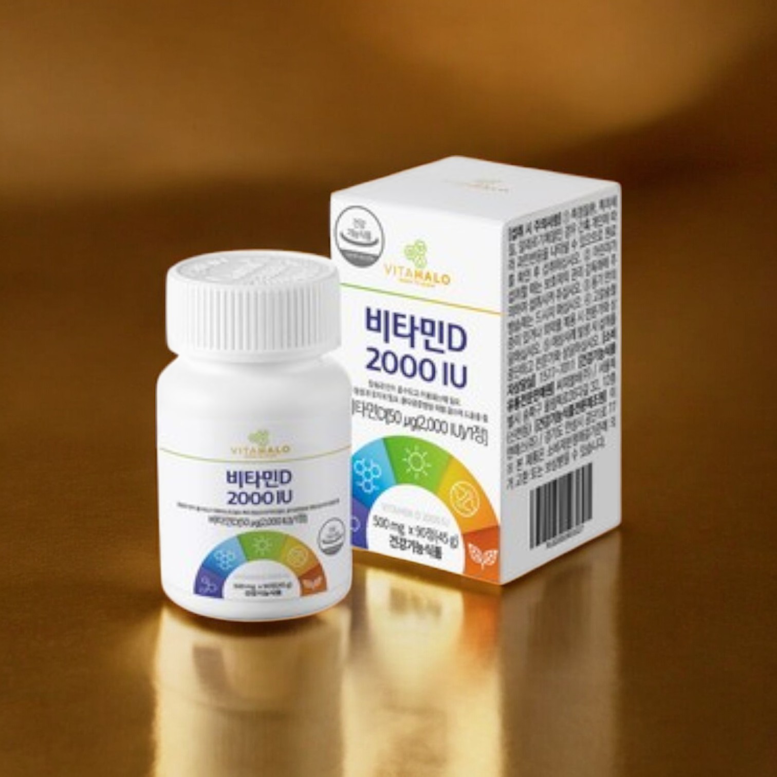 <b>비타할로</b> 비타민D 2000IU 뼈건강 영양 면역 영양 90정 1개