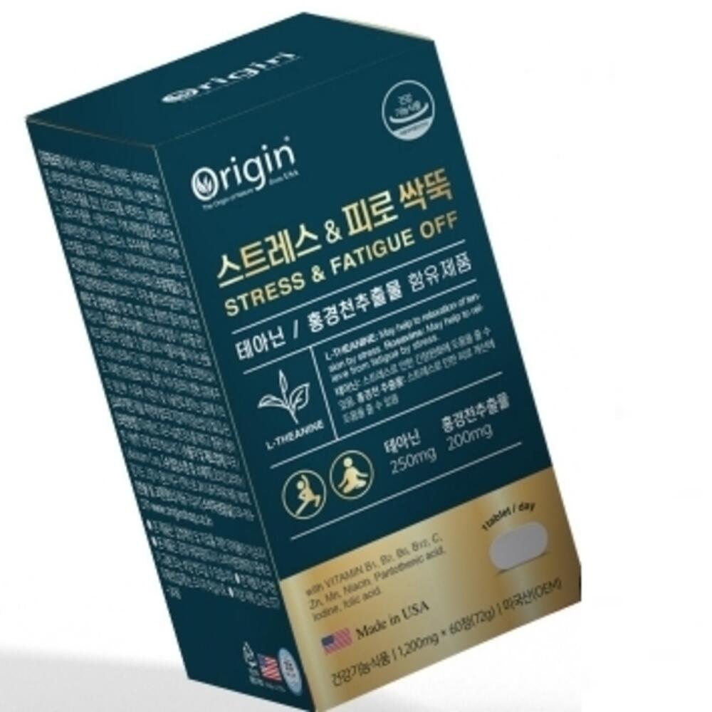 진샵 진샵 테아닌 홍경천 비타민 스트레스 케어 피로 개선 긴장 완화 제품 영양제 60 정