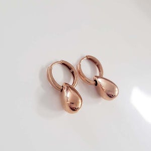 14k 18k 레인 드롭 귀걸이 물방울 원터치귀걸이