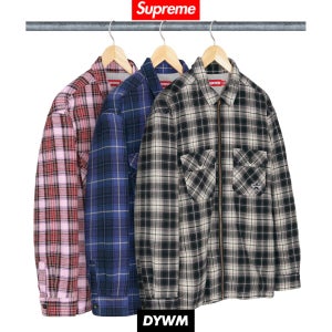 슈프림 써멀 라인드 집업 플란넬 셔츠 - 25FW FW25S33