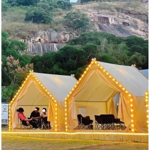 야외 삼각형 텐트 캠핑 가족용 감성 인디언 스타일 A형 3.5x3.5m