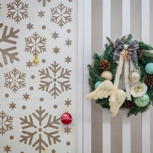 크리스마스 시즌 우드톡 1+1 패턴디자인 타공 무타공 스트라이프 가벽파티션 셀프인테리어