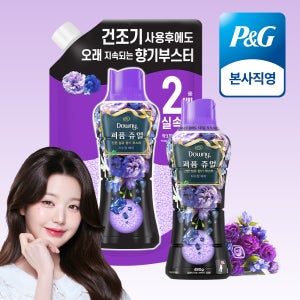 다우니 퍼퓸 쥬얼 자수정 베리 향기 부스터 480g 1개 + 대용량 리필 950g 1개