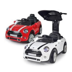 대호토이즈 미니쿠퍼 2in1 전동푸쉬카 + 방풍커버 + 바퀴커버 유아전동차 푸쉬카