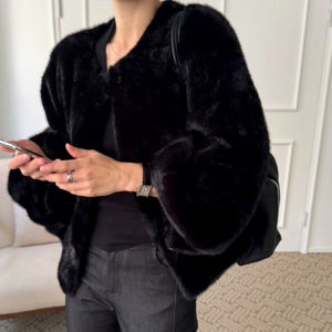 리치 밍크 퍼자켓 페이크퍼 고급 겨울 여성 아우터 기본