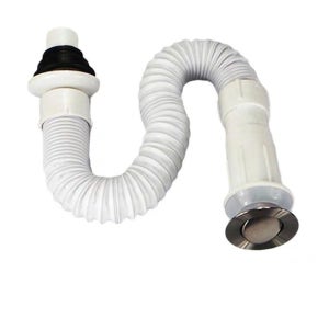 일체형 스테인리스 세면대 배수관 악취벌레 방지 구조