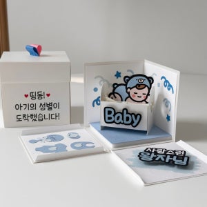 성별공개 이벤트 토퍼 박스 아들 젠더리빌