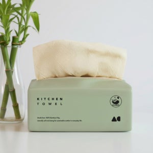 올챌린지 도톰한 뽑아쓰는 대나무 3겹 키친타올 그린 100매 9개입 주방 두꺼운 타월