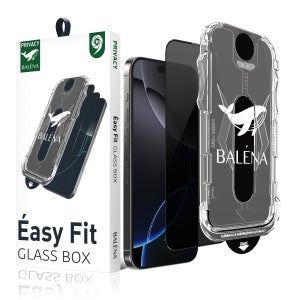 발레나 이지핏 글래스박스 원터치 사생활보호 강화유리 필름 프라이버시 아이폰15, 1매입