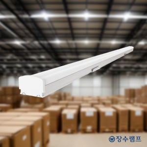 장수램프 LED 주차장등 직부형 1200mm 일자등 공장 창고 천장조명 60W, 주광색(AC)