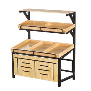 과일 선반 매대 경사형 진열대 판매대 2단 디스플레이