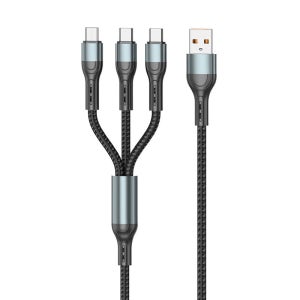 3in1 멀티 충전케이블 고속충전 USB C타입 라이트닝 1.2m