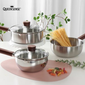 퀸센스 국산 안심 316 통3중 스테인레스 편수 IH 인덕션 냄비 18cm 편수