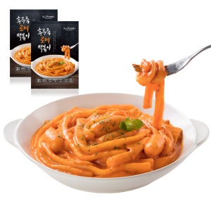 [에스앤제이푸드] 후루룩 로제 떡볶이 밀키트 2~3인분 로제 간편조리 길쭉한 밀떡
