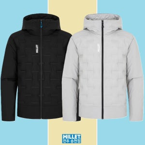 밀레 남성 겨울추위 라이프 운동 일상여행 트래킹등산 무봉제 보온후드 경량 다운자켓
