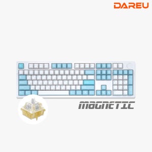 다얼유 EK106 RT 8K 래피드 트리거 게이밍 키보드 아이스블루, 저소음 볼트
