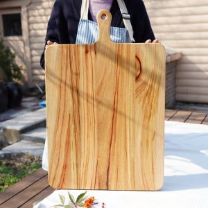 BOUMBI 캄포나무 그란데 아사 도마 초대형 플레이팅 핸들 손잡이 610x400x26mm