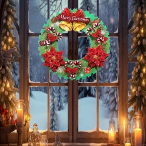 [사러왕]크리스마스 리스 입체 트리장식 벽트리 카페 현관 입구 크리스마스 파티 장식 사은품