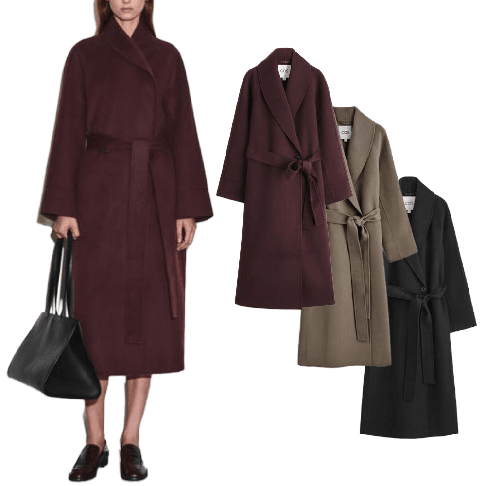 COS 코스 벨트 디테일 더블페이스 울 코트 BELTED DOUBLE-FACED WOOL COAT 3color