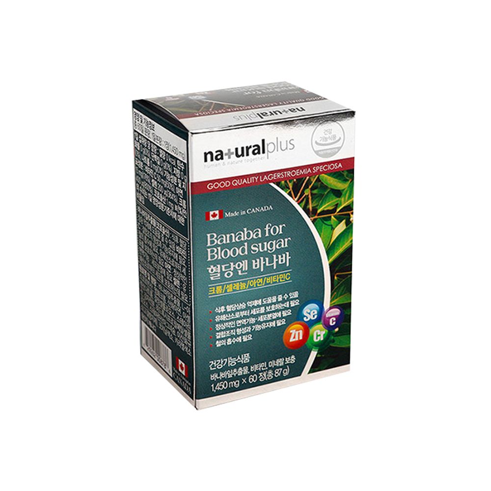 <b>내츄럴플러스 혈당</b>엔 바나바 1450mg x 60정 1개