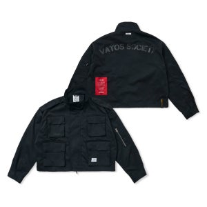[스티그마] S56 OVERSIZED CROP MILITARY JACKET BLACK