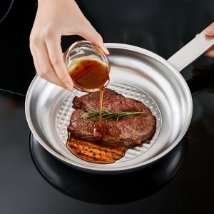 르메이드 오일키퍼 후라이팬 무연마제 통5중 스텐 프라이팬 3종 스텐팬 24cm