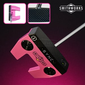 스미스웍스 제로토크 퍼터 싱크1 말렛 골프퍼터 스테빌리티 샤프트 색상 핑크 여성용