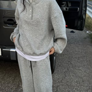 BR 더 브런치 코니 아노락 울 헨리넥 루즈핏 집업 맨투맨 스웻셔츠