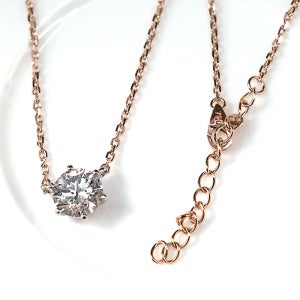 2캐럿 랩 다이아몬드 6발 4발 다이아 목걸이 일체형 고리형 14K 18K 백금