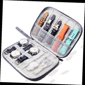 시계 보관함 지퍼 파우치 스트랩 수납 케이스 여행용 휴대 정리함