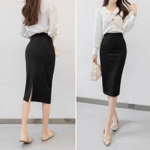 스커트 정장 치마 H라인 스판 뒷트임 오피스룩 빅사이즈 추가