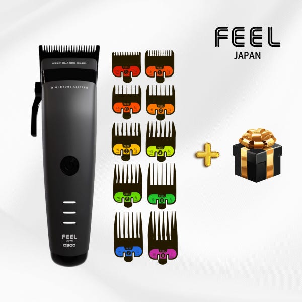 필 바리깡 FEEL D900 저소음 클리퍼 BLDC 하이드론 모터 전문가용 미용 바리깡