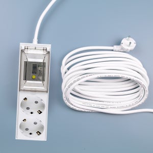 오성정밀 국산 고용량 멀티탭 고전력 대용량 4000W 에어컨 전기장판 누전 차단 2구, 8m, 1개