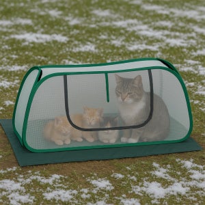 원터치 길고양이 겨울 집 고양이 길냥이 숨숨집 실외 야외 강아지 급식소 비닐 하우스