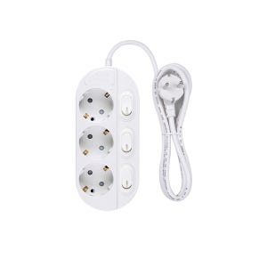 오성정밀 국산 멀티탭 접지 안전 멀티콘센트 개별 스위치 3구, 2.5m, 1개