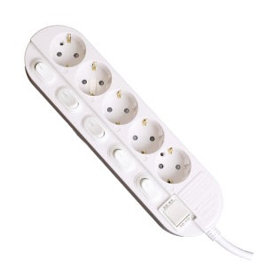 오성정밀 국산 멀티탭 접지 안전 멀티콘센트 개별 스위치 5구, 4.5m, 1개