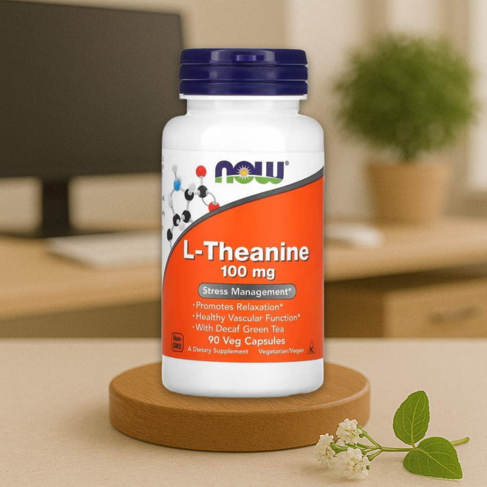 NOW 푸드 <b>L- 테아닌</b> 엘 <b>테아닌 100mg</b> 베지캡슐 90캡슐, 1개