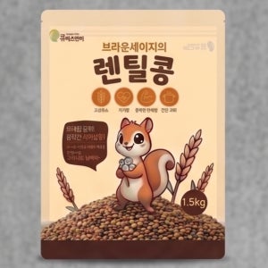 [통통잡곡] 2025년 캐나다산 브라운 렌틸콩 1.5kg, 1개