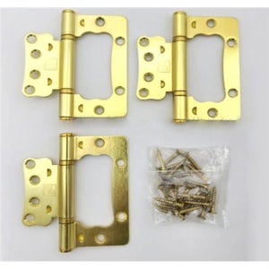 금색 방문 경첩 3개 화장실문 싱크대 힌지 연결고리 공구용품 꺽쇠 코너 셀프